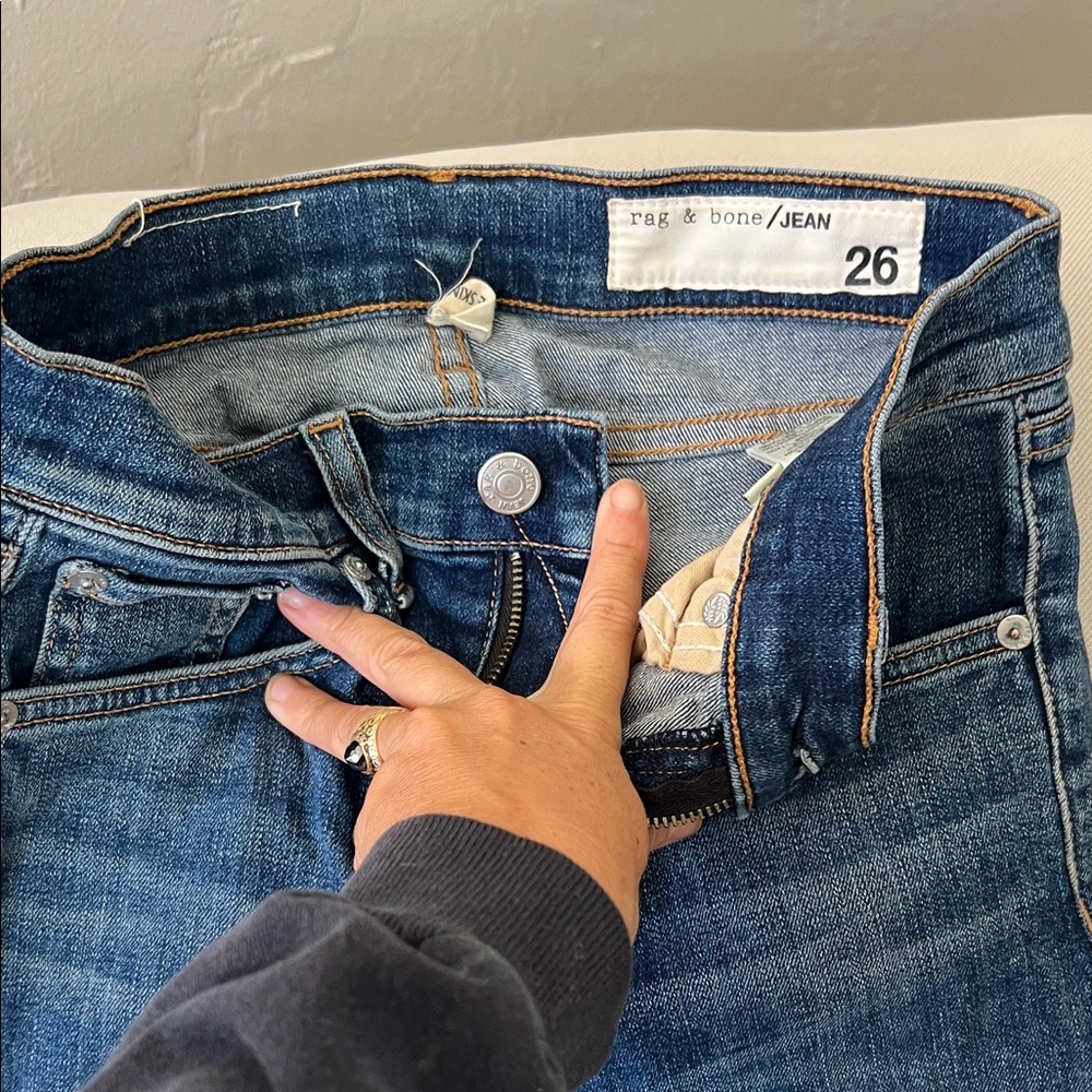 Rag & Bone High Rise Dark Blue Jeans